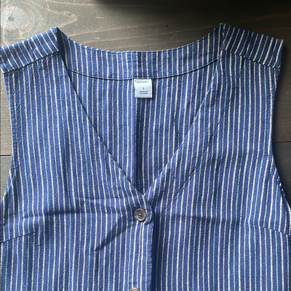 Old Navy Striped Button-Up Vest